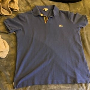 Blue Burberry polo